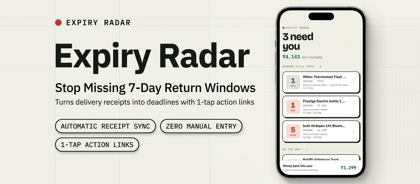 Expiry Radar preview